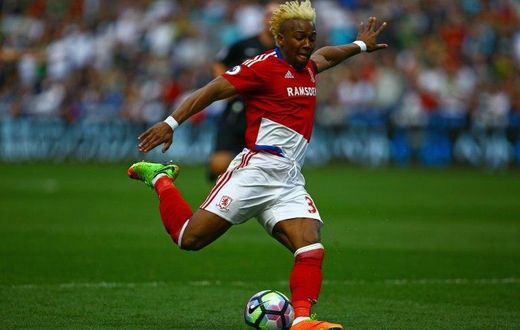 Middlesbrough's Adama Traore in action during the Premier League match against Swansea City at The Liberty Stadium in Wales, on April 2, 2017