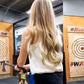 Woman Narrowly Dodges An Axe Flying At Her Head