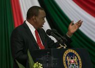 President Uhuru Kenyatta during a past address at KICC (PSCU)