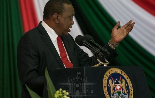 President Uhuru Kenyatta during his address at the KICC (PSCU)
