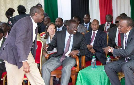 President Uhuru Kenyatta with DP William Ruto and CS Henry Rotich