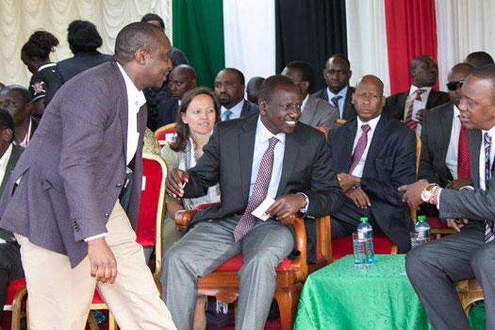President Uhuru Kenyatta with DP William Ruto and CS Henry Rotich