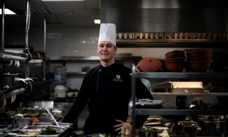 Australian chef Paul Smart, who oversaw meal preparations for the summit between US President Donald Trump and North Korean leader Kim Jong Un, inside the Metropole Hotel's kitchen in Hanoi