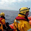 Spanish humanitarian NGO Proactiva Open Arms' members search to rescue migrants on the coast of the island of Lesbos