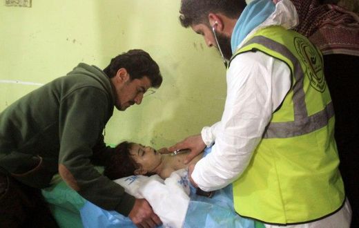 A suspected chemical attack that killed at least 58 civilians in rebel-held northwestern Syria has prompted widespread outrage and calls for international action