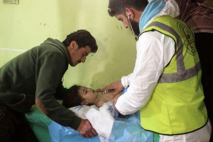A suspected chemical attack that killed at least 58 civilians in rebel-held northwestern Syria has prompted widespread outrage and calls for international action