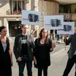 People take part in a protest calling for the release of Mathias Depardon, a French journalist held in Turkey, in front of the Embassy of Turkey in Paris on May 25, 2017