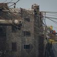The top of the Sewol has been raised to 13 metres above sea-level, just high enough to fit onto a vessel that will take it to port