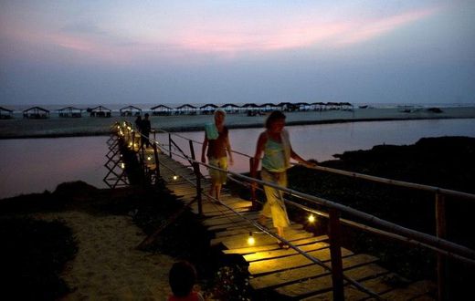 Tourists pictured on Goa's Mandrem Beach