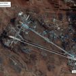 Image released by the US Department of Defense shows the Shayrat airfield in Syria, hit by 59 US Tomahawk cruise missiles on the orders of President Donald Trump