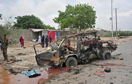 An AFP reporter saw five bodies at the scene of the blast