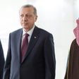 Saudi King Salman bin Abdulaziz (right) held talks with Turkish President Recep Tayyip Erdogan in Riyadh on February 14, 2017