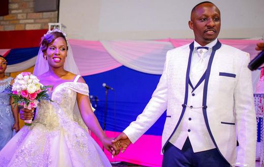 Bamboo and Erica on their big day (Courtesy)