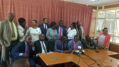 MPs allied to DP William Ruto hold presser over his alleged impeachment (Twitter)