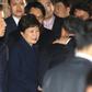 South Korea's impeached ex-president Park Geun-Hye arrives at her private residence in Seoul on Sunday