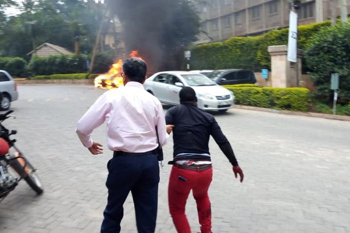 Blast and heavy gunshots near Dusit Hotel