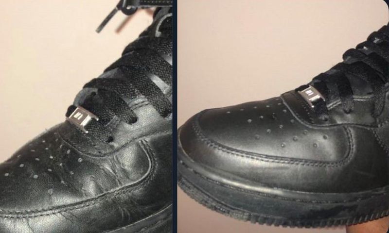 How to remove sneaker creases (Twitter @GyasiDenzel)