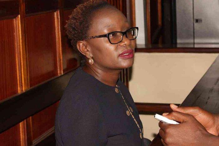 Former Senator Joy Gwendo in court during a past hearing