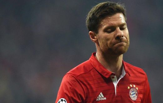Bayern Munich's Spanish midfielder Xabi Alonso reacts during the UEFA Champions League round of sixteen football match between FC Bayern Munich and Arsenal in Munich, southern Germany, on February 15, 2017
