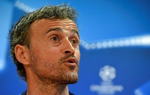 Barcelona head coach Luis Enrique pictured during a press conference at the Joan Gamper Sports Center near Barcelona on April 18, 2017, ahead of their Champions League quarter-final second leg against Juventus