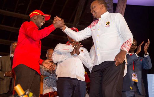 President Uhuru Kenyatta and his deputy William Ruto