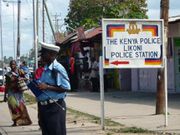 A police officer at Likoni Police Station