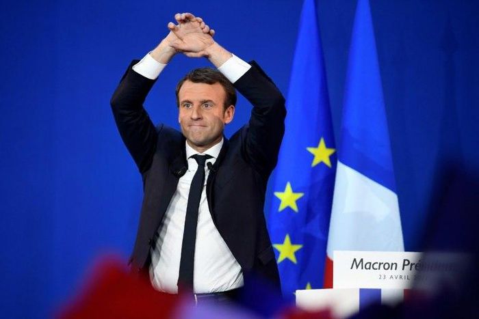Centrist French presidential election candidate Emmanuel Macron is predicted to win the second round next month