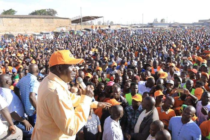 Raila Odinga campaigning for Irshard Sumra in Embakasi South