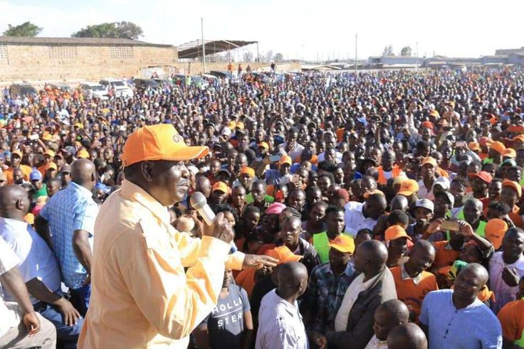 Raila Odinga campaigning for Irshard Sumra in Embakasi South