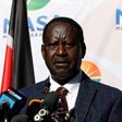 Raila Odinga adressing the press today
