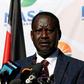 Raila Odinga adressing the press today