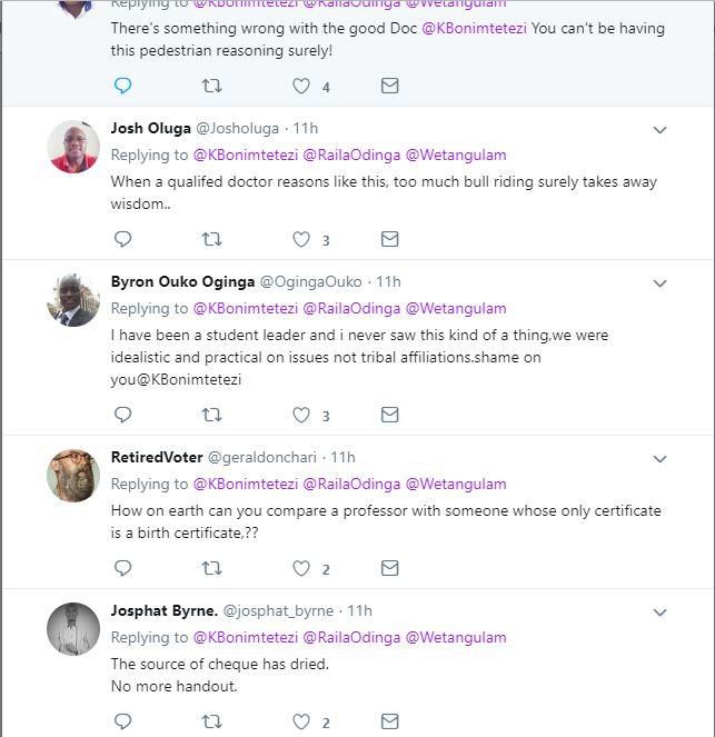 Reactions from KOT on Boni Khalwale's tweet