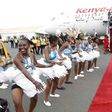 Traditional dancers entertain travellers at the Jomo Kenyatta International Airport upon arrival aboard a Kenya Airways aircraft from New York in 2018.
