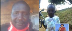 Kenyan Police reservist Zakayo Rotino and his daughter (YouTube)