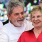 Brazilian President Luiz Inacio Lula da Silva (L) and Brazilian First Lady Marisa Leticia take part in a rally to celebrate International Labour Day in Sao Paulo, Brazil in May 2010