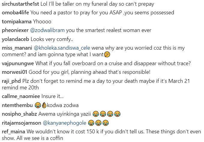 Controversial socialite causes stir after sharing photos in coffin