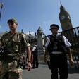 Troops and armed police are patrolling the streets, a rare sight in Britain