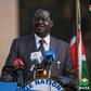 Raila Odinga addressing the press today