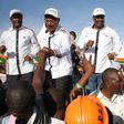 NASA Coalition principals Kalonzo Musyoka, Moses Wetangula, Musalia Mudavadi and Raila Odinga during their rally at the Masinde Muliro Grounds in Huruma on March 24, 2017.
