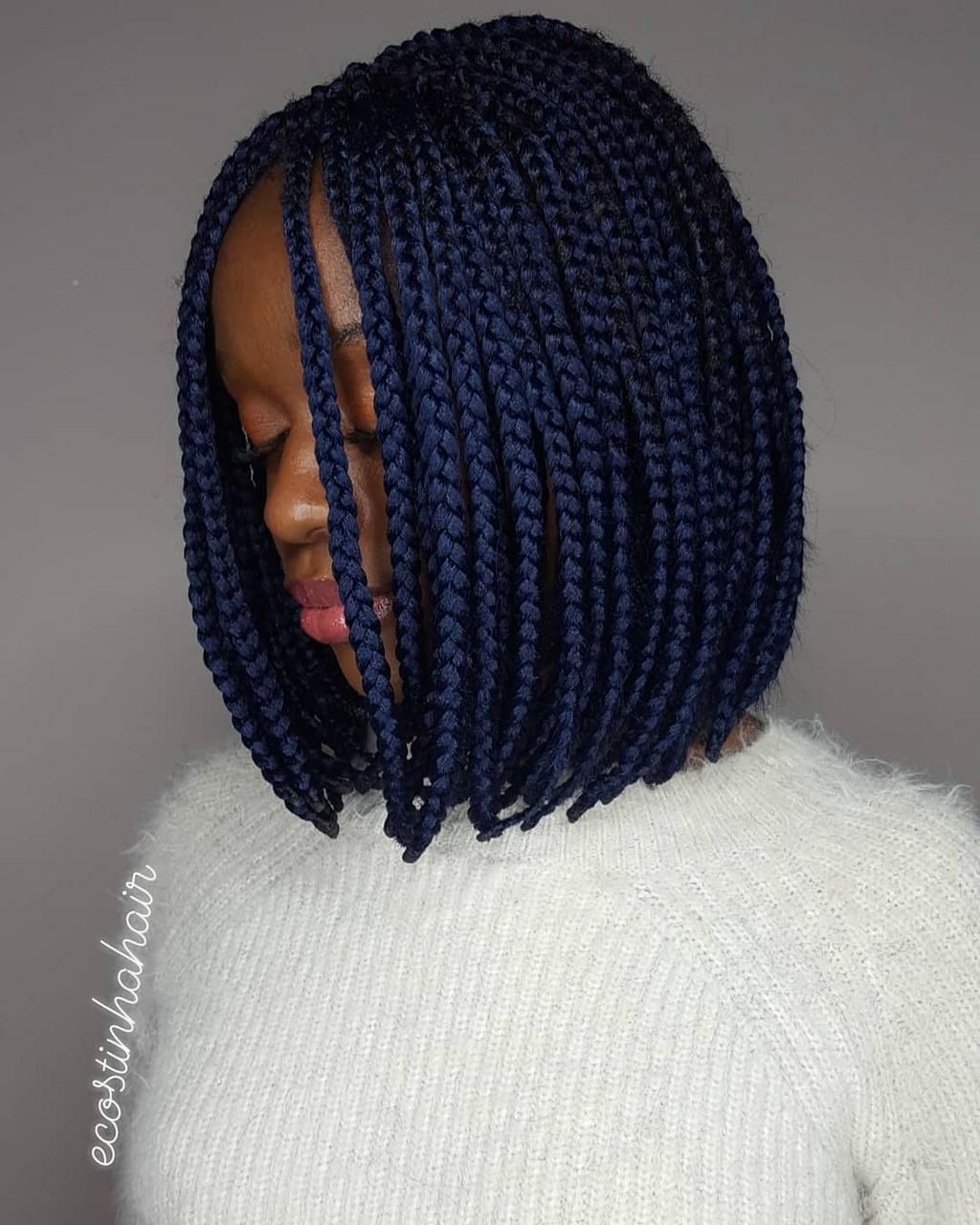 Stand out in colored braids instead of going for the conventional black color (Instagram ecostinhahair)