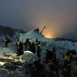 A picture released by Italy's CNSAS rescue agency shows teams working at the avalanche-hit Hotel Rigopiano