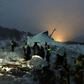 A picture released by Italy's CNSAS rescue agency shows teams working at the avalanche-hit Hotel Rigopiano