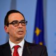 US Secretary of the Treasury Steven Mnuchin address a press conference with the German Finance Minister at the finance ministry in Berlin on March 16, 2017