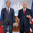 US Secretary of State Rex Tillerson (R) who met with Russian Foreign Minister Sergei Lavrov ion May 10, 2017, said trust between the two nations was "very low"