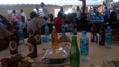 Attendees at the Kileleshwa Police Station party