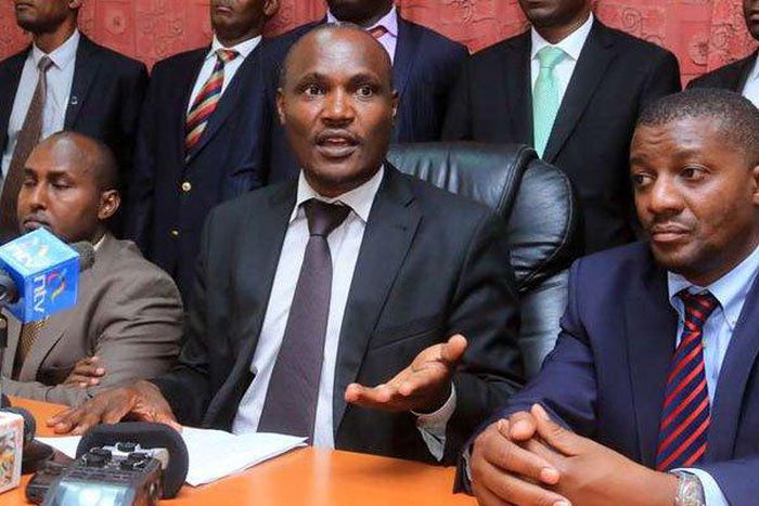 ODM Chair John Mbadi during a past address to the press (File)