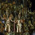 Revellers of the Portela samba school perform on the second night of Rio's Carnival at the Sambadrome in Rio de Janeiro, Brazil, early on February 28, 2017