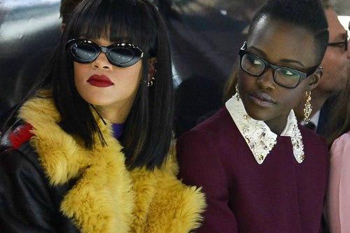 Rihanna and Lupita in 2014