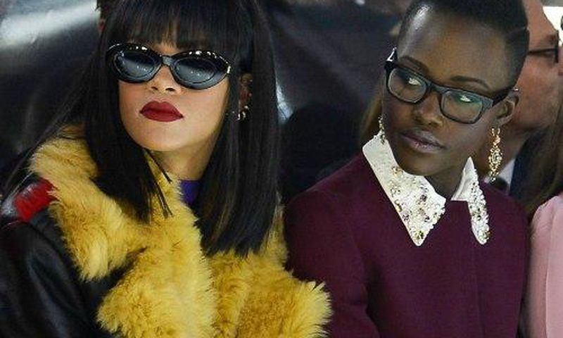 Rihanna and Lupita in 2014