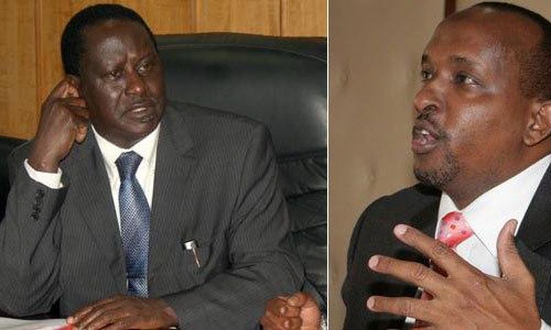 ODM leader Raila Odinga and Aden Duale